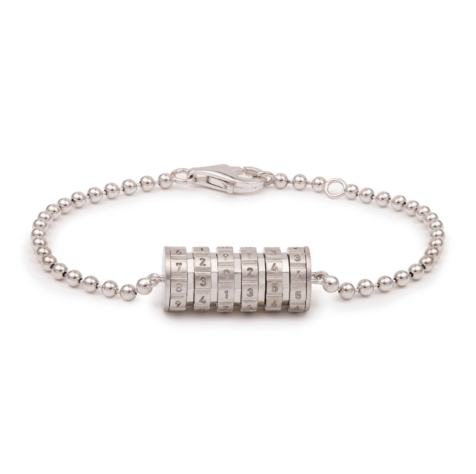 Numbers Bracelet White Gold