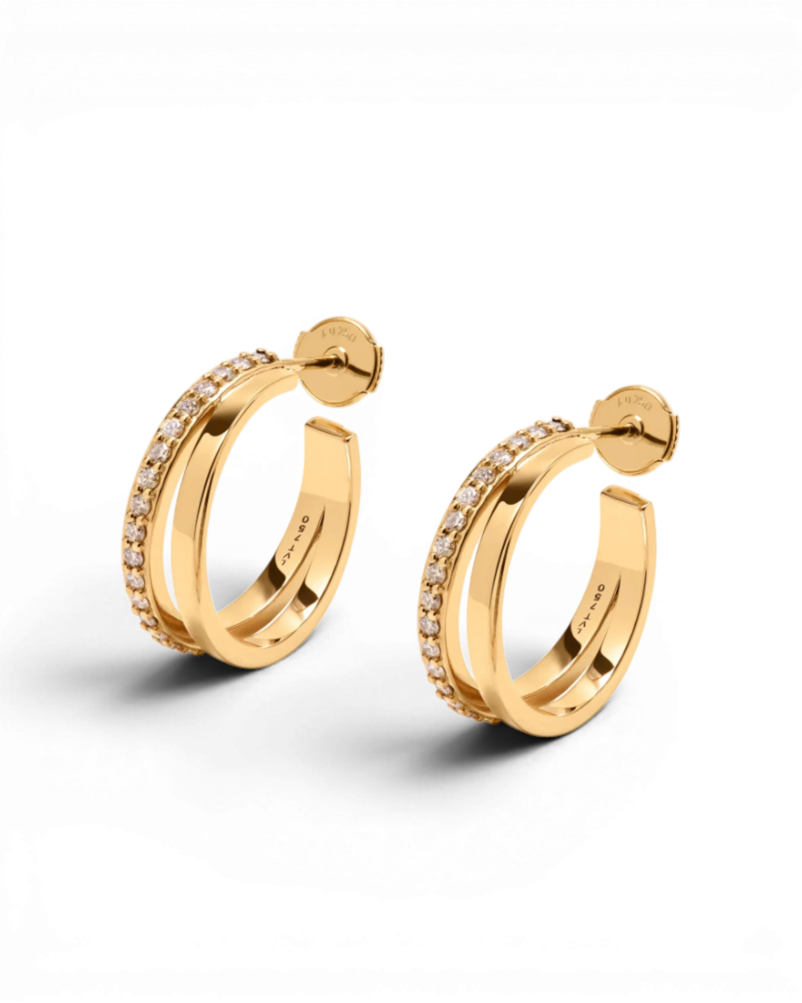 Synergy Diamonds Creole Earrings Gold