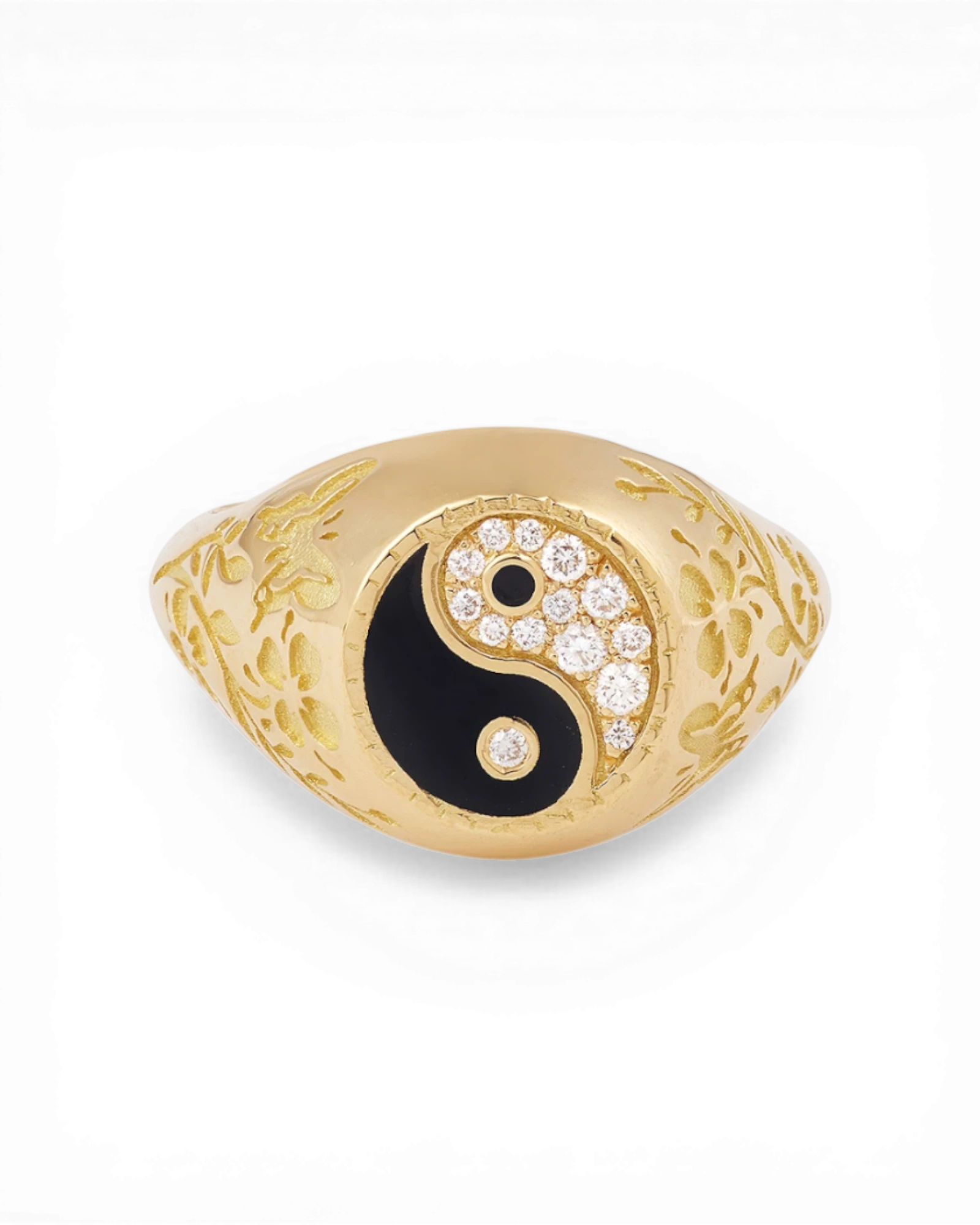 Yin Yang Signet Ring Small Yellow Gold