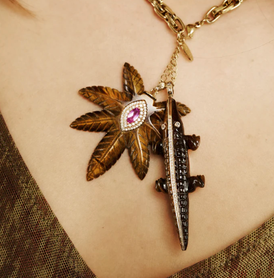 Croco Pendant Tiger's Eye