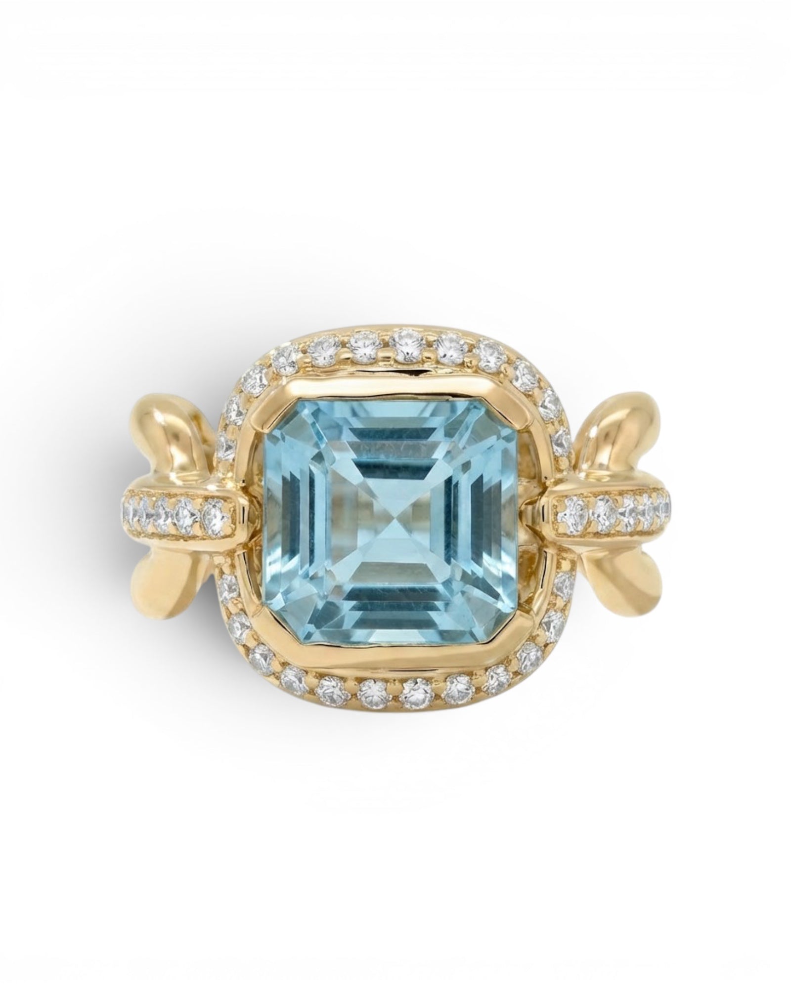 Bricks Ring Aquamarin