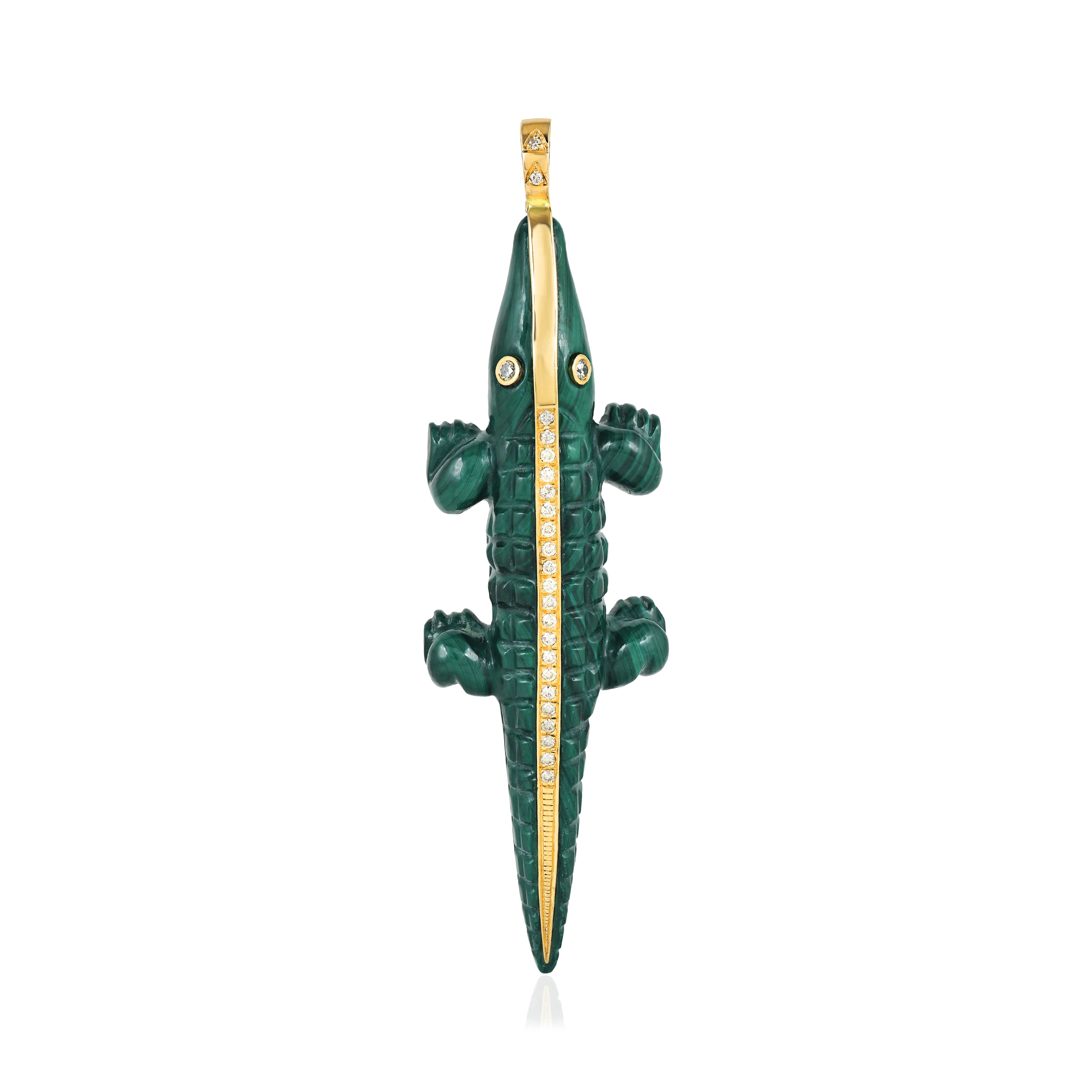 Croco Pendant Malachite