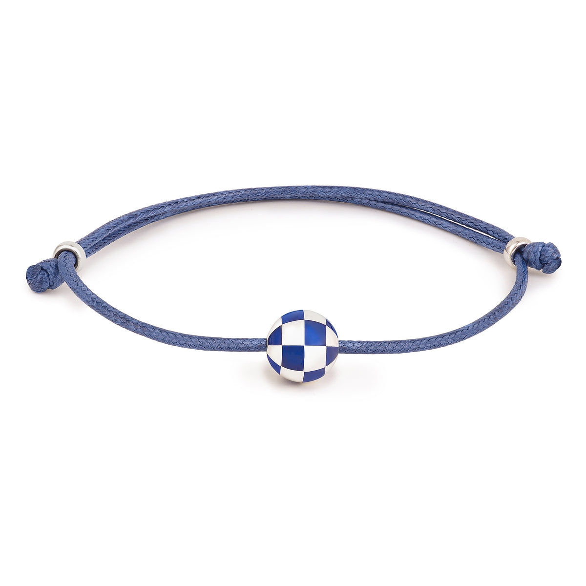 Argent Mini Globe Armband blau