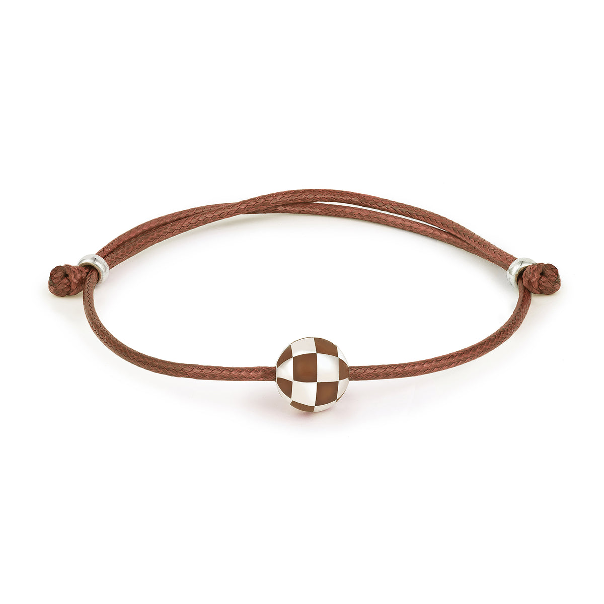 Argent Mini Globe Armband braun