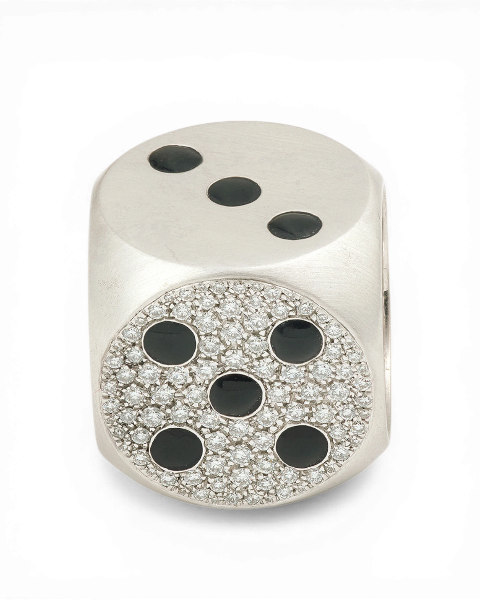 Mini Hazard Ring White Gold