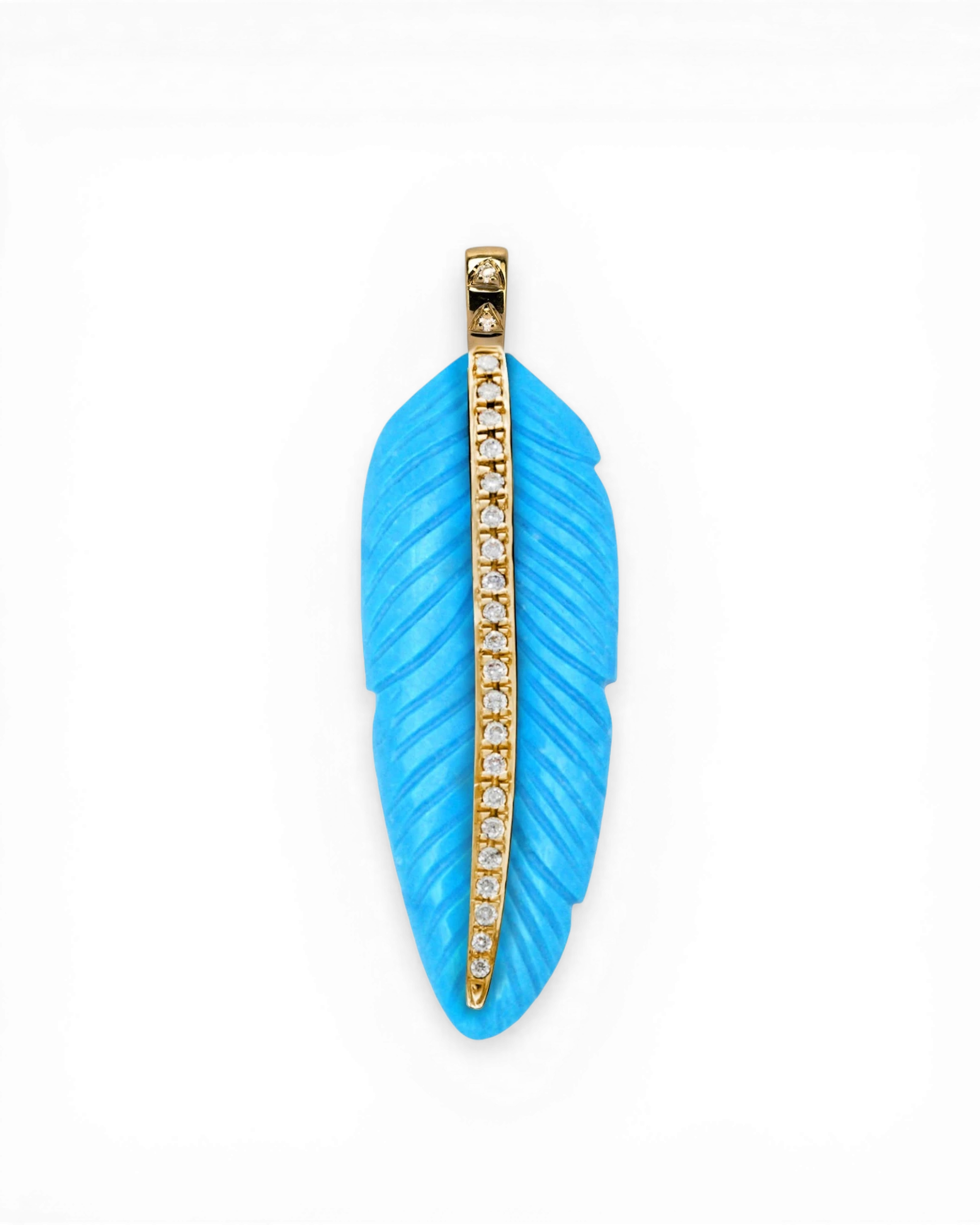 Feather Pendant Turquoise