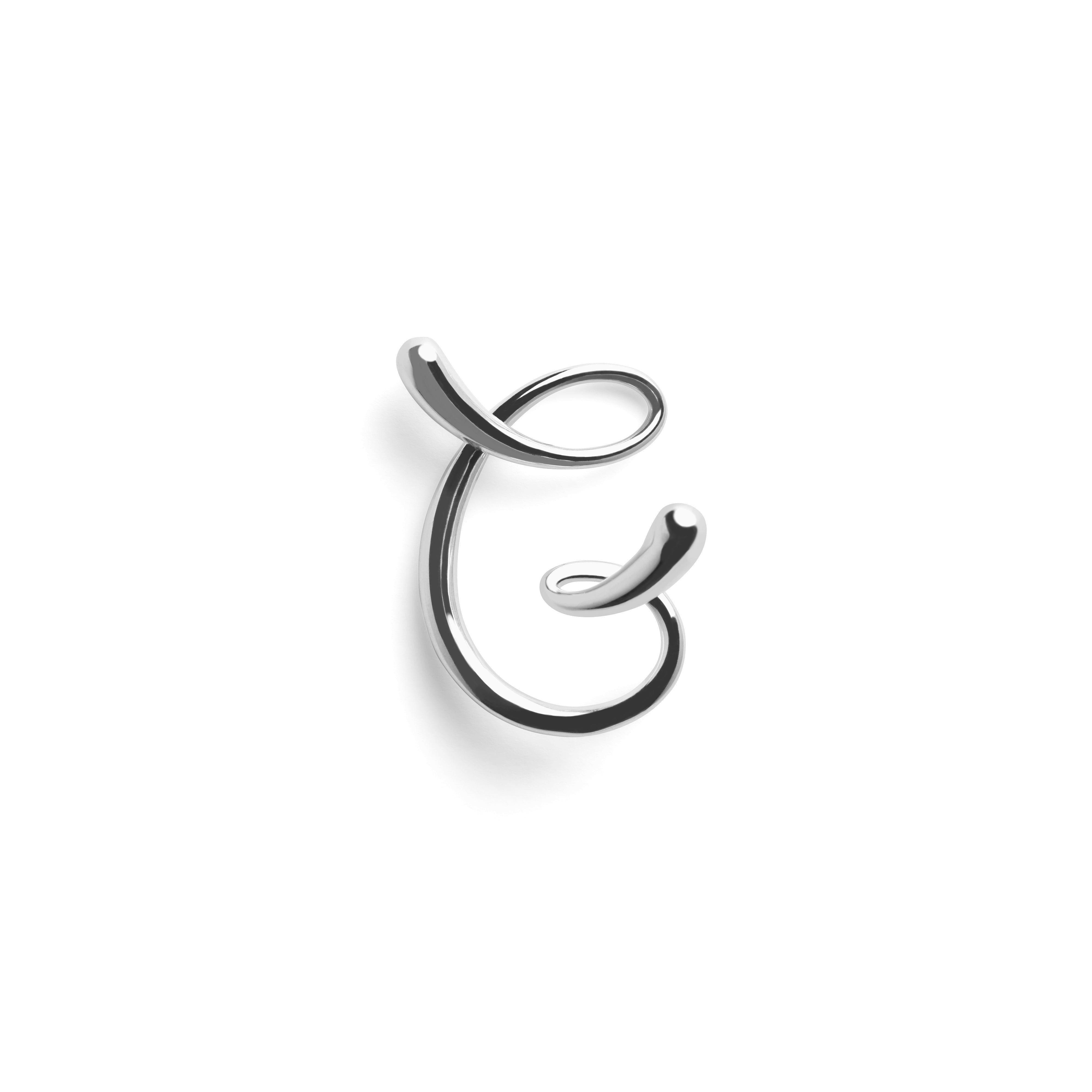 Round Letter Chain Dark Brown