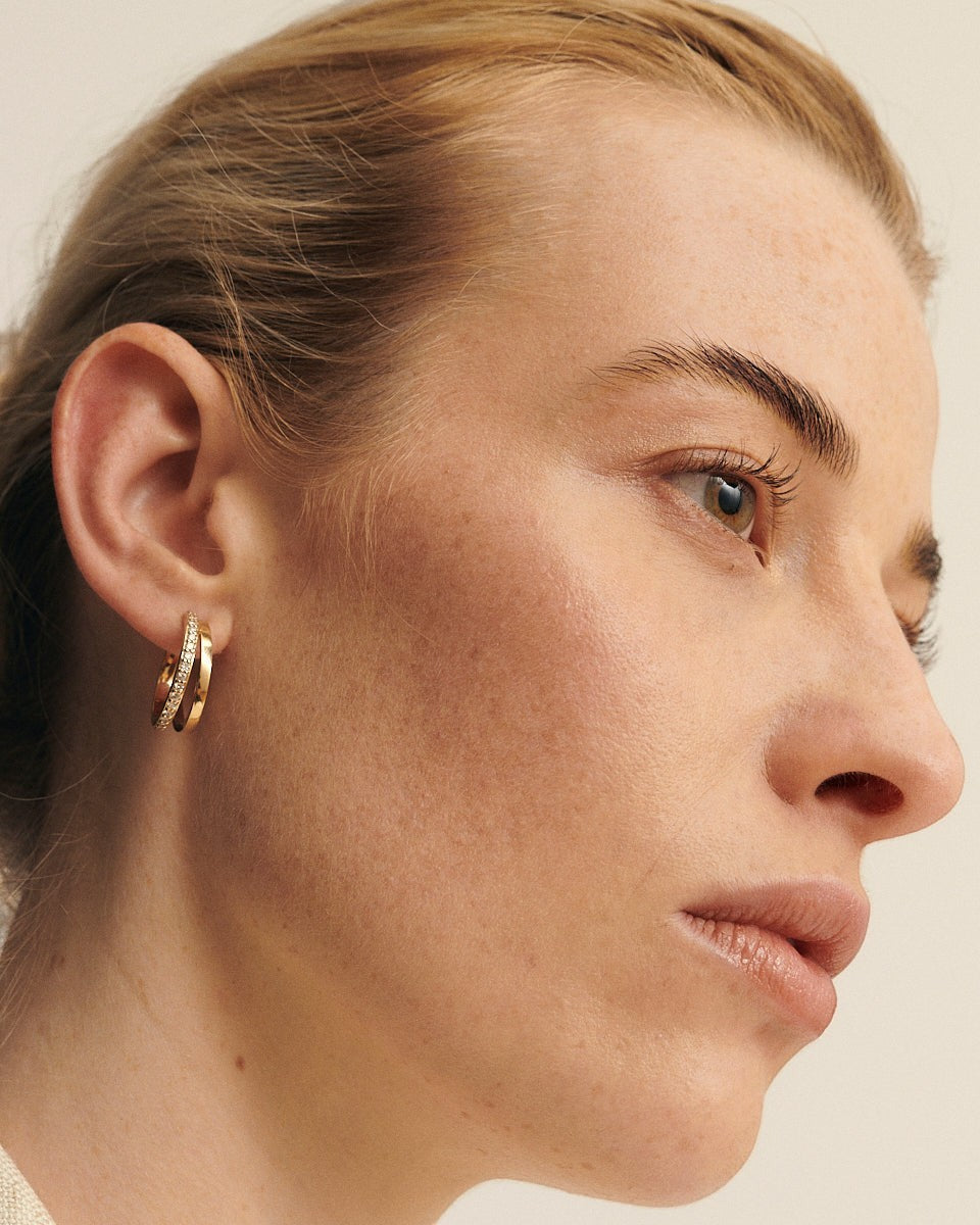 Synergy Diamonds Creole Earrings Gold