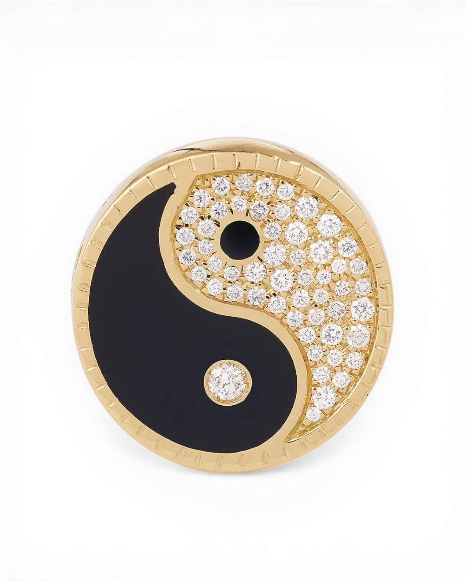 Yin Yang Signet Ring Large Yellow Gold