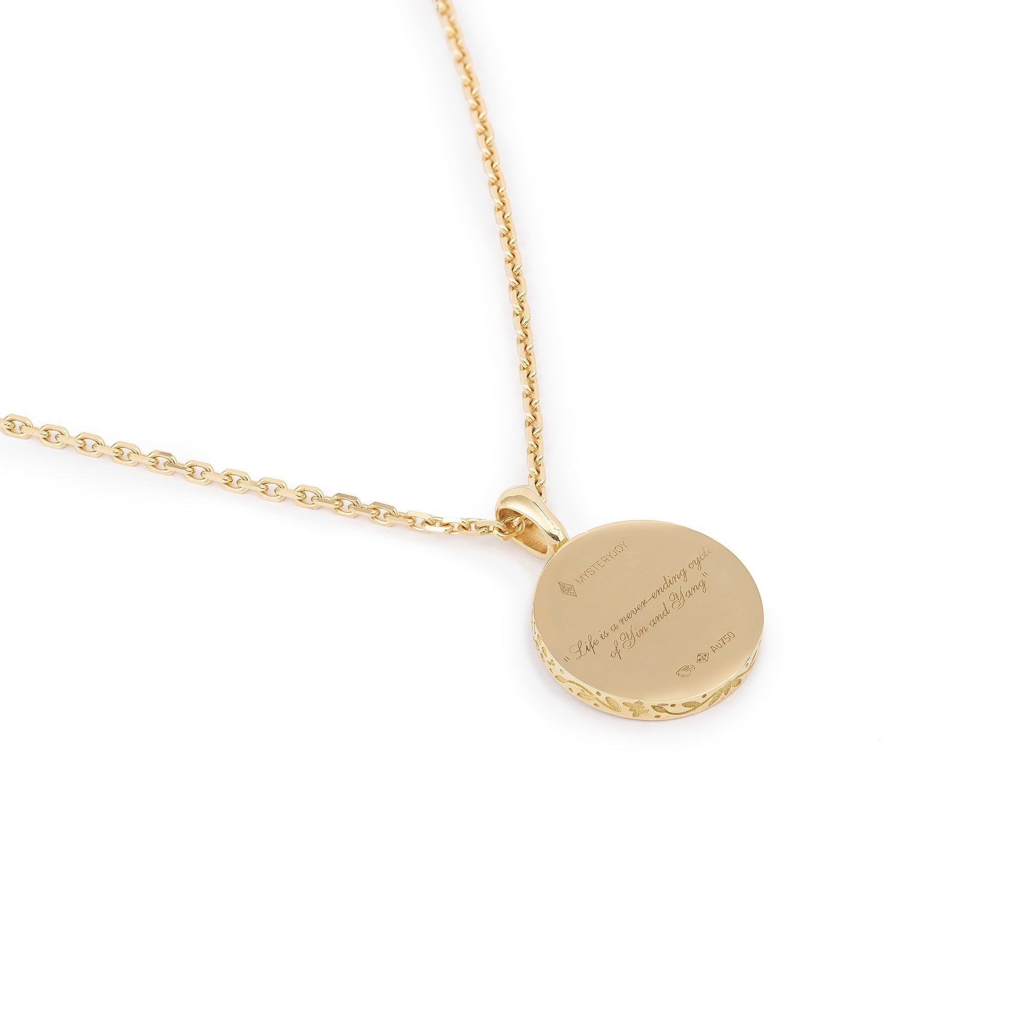 Yin Yang Kette Large Gelbgold