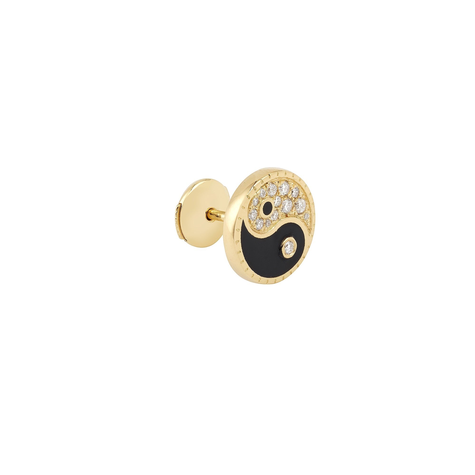 Yin Yang Earring Yellow Gold