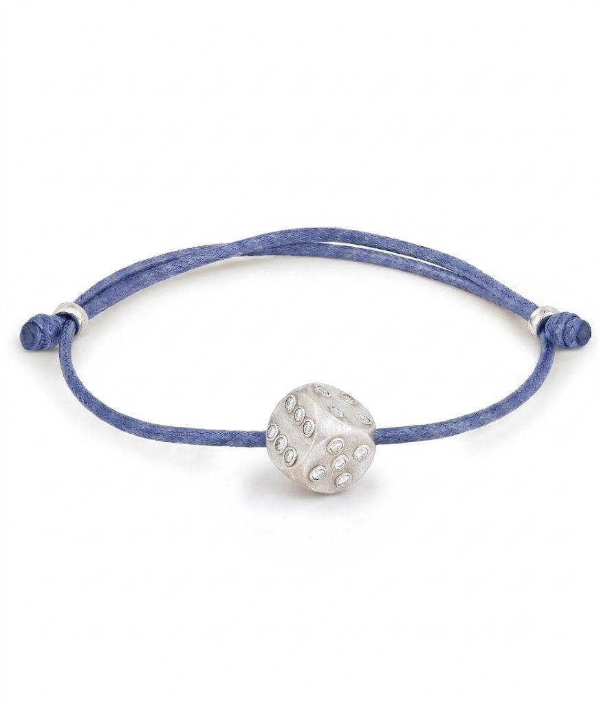 Mini Hasard Silver Diamonds Armband blau