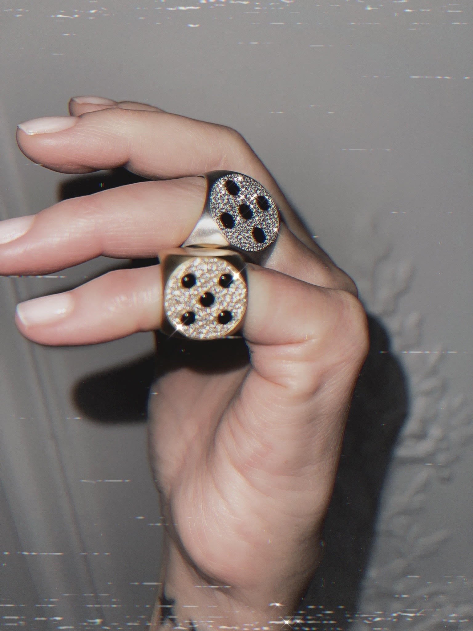 Mini Hazard Ring White Gold
