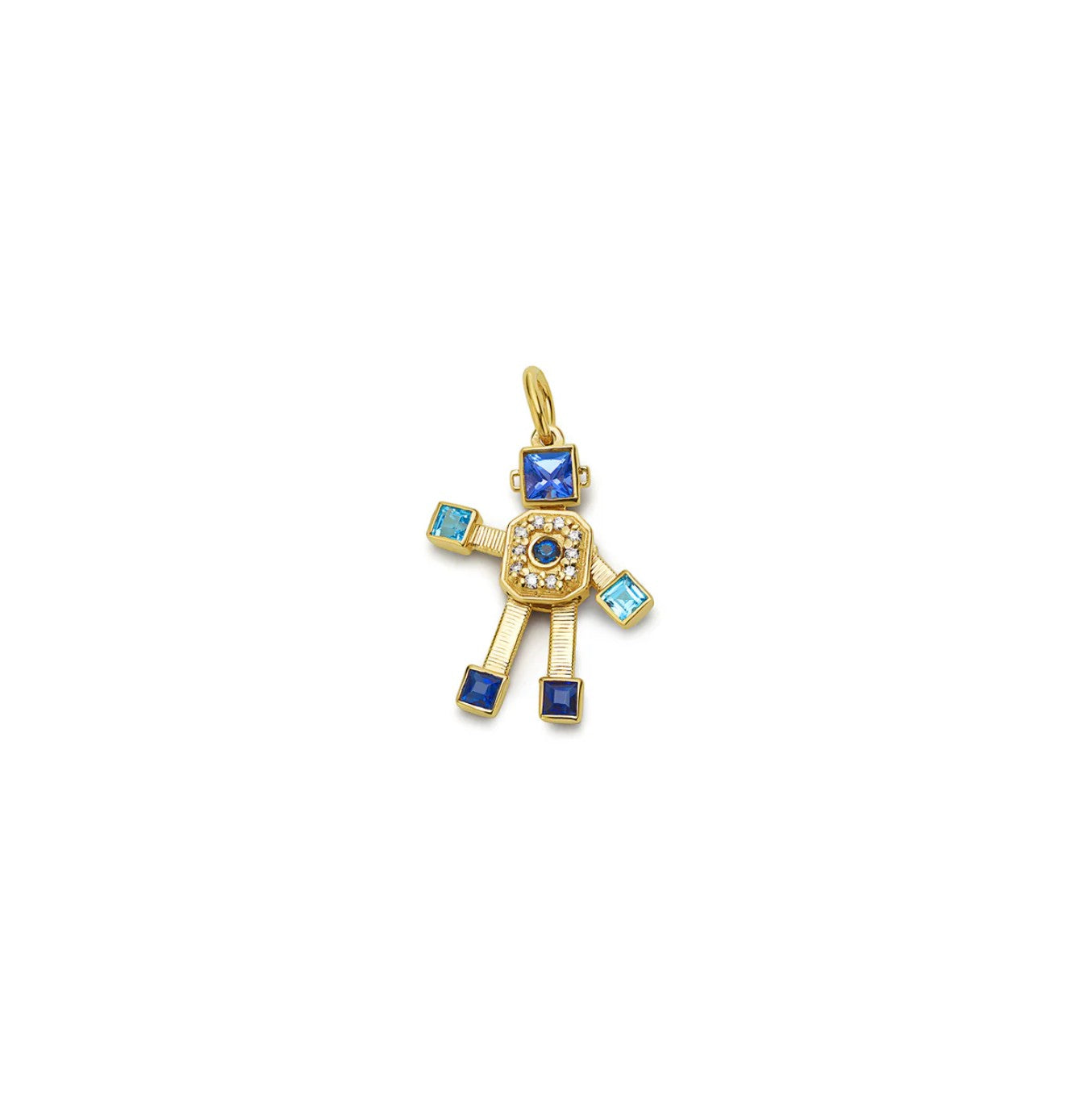 denim heart mini pendant