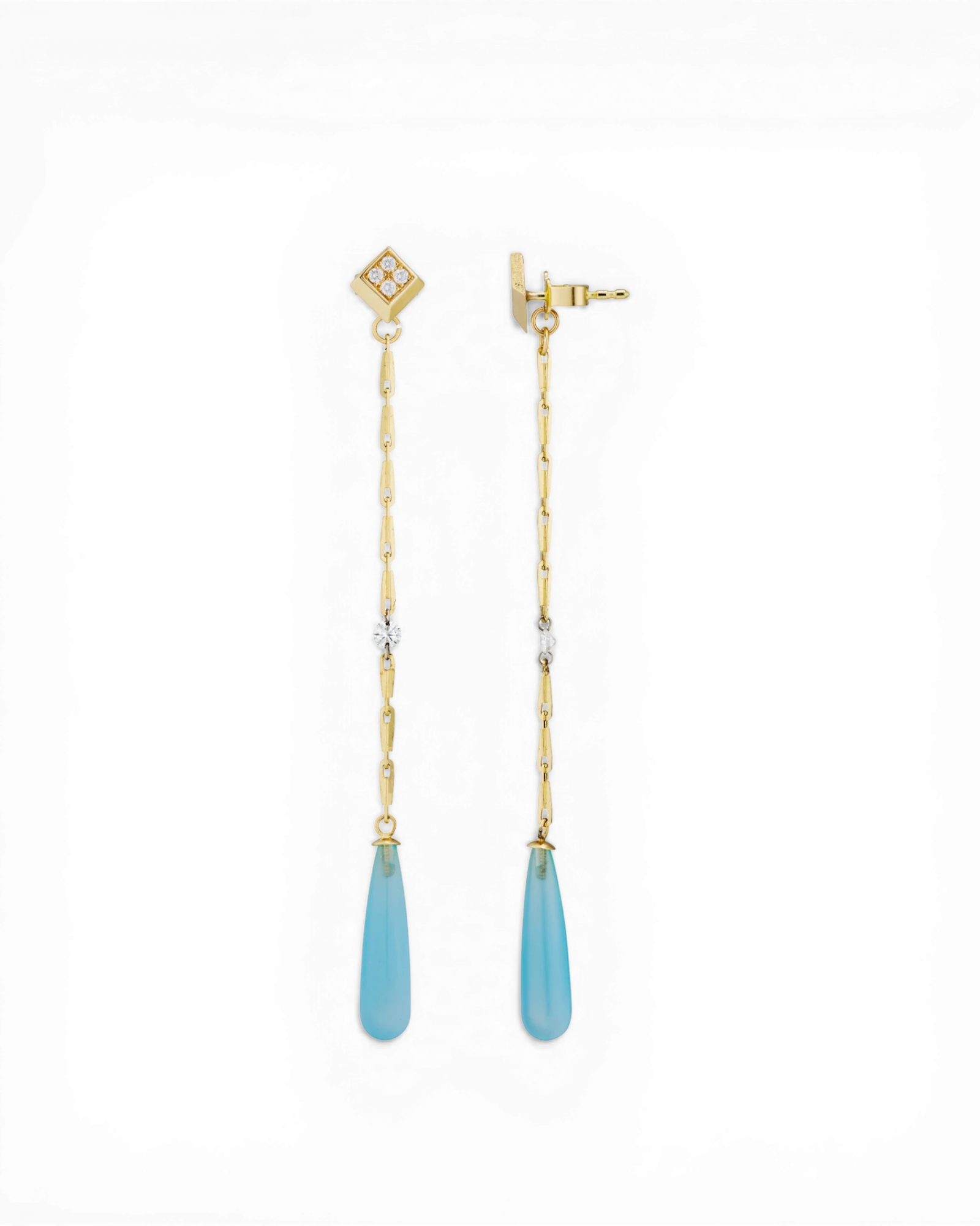 Ohrhänger mit Chalcedon