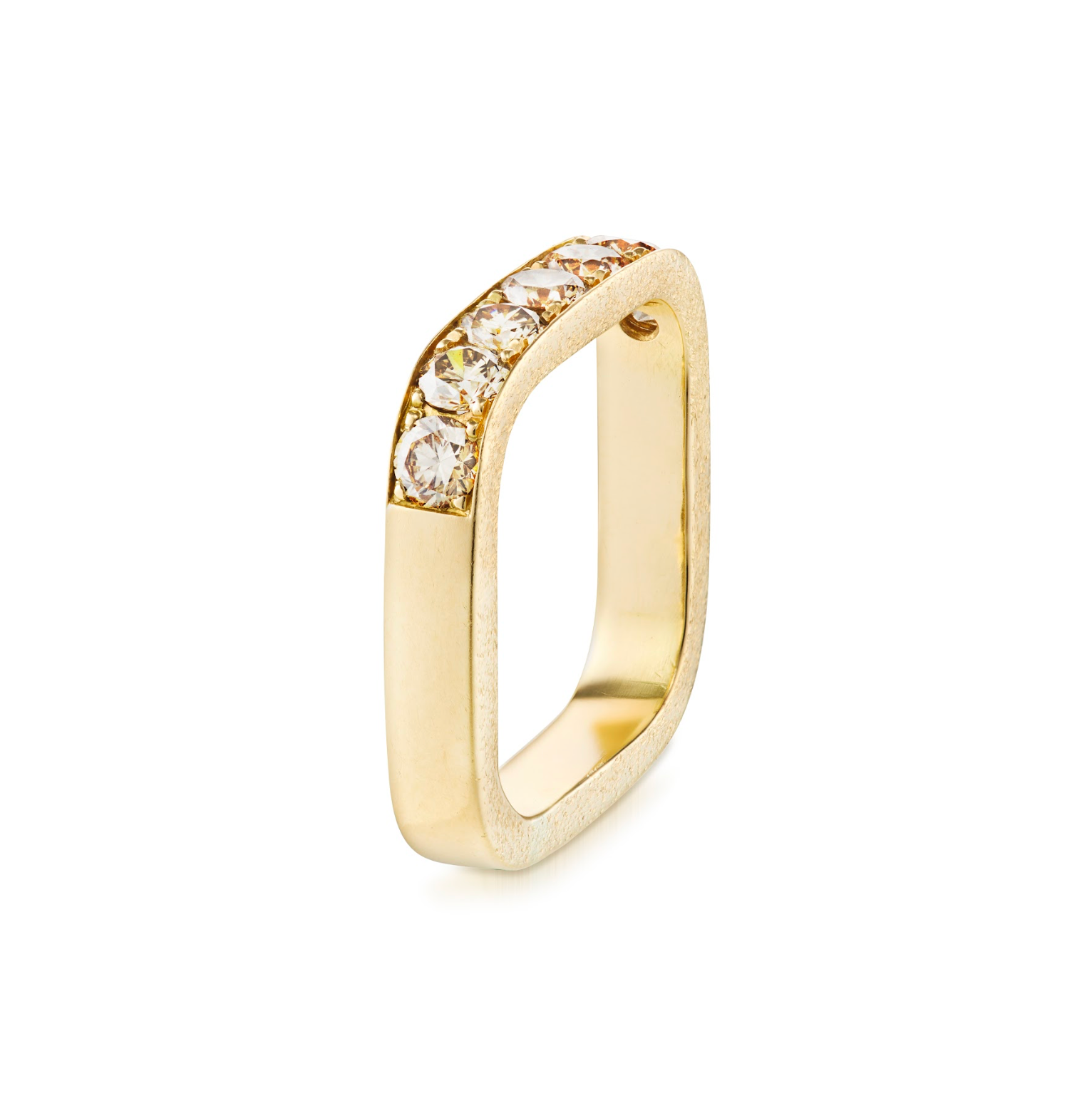 Nanna Schou solid square gold ring