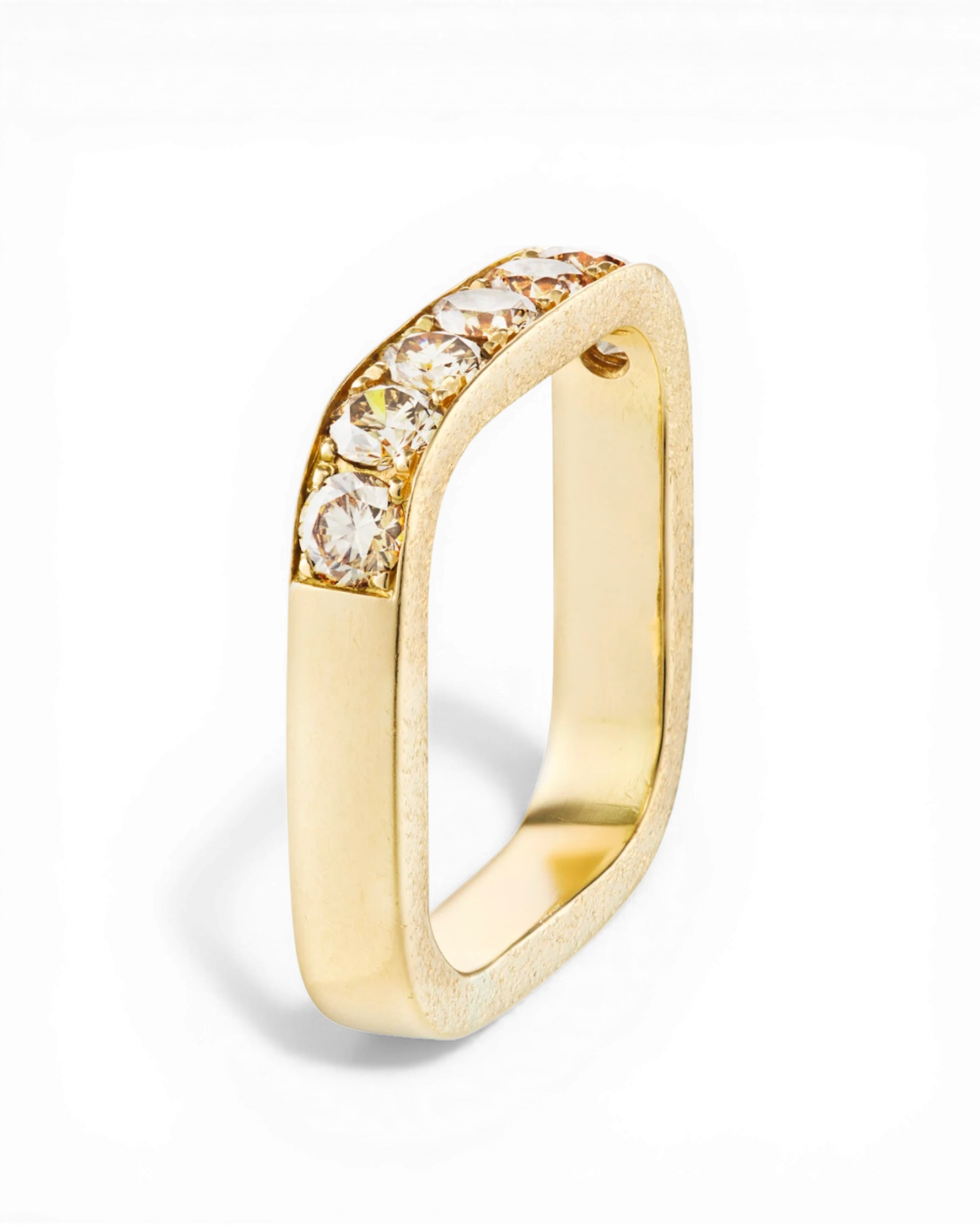 Nanna Schou solid square gold ring