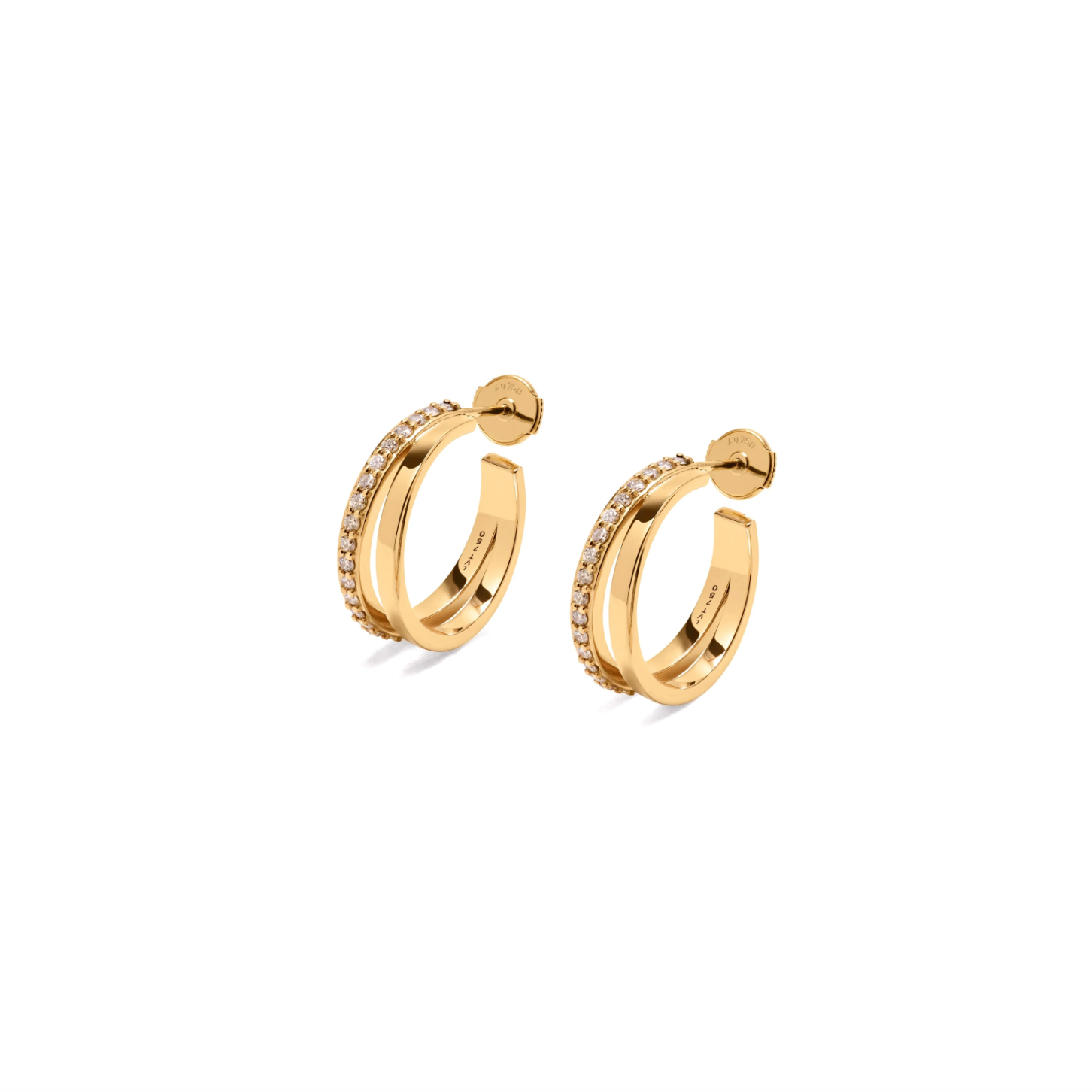 Synergy Diamonds Creole Earrings Gold