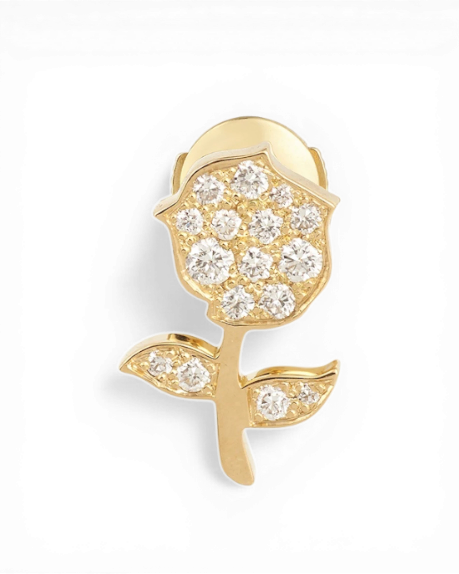 Pave Rose Antique Earring