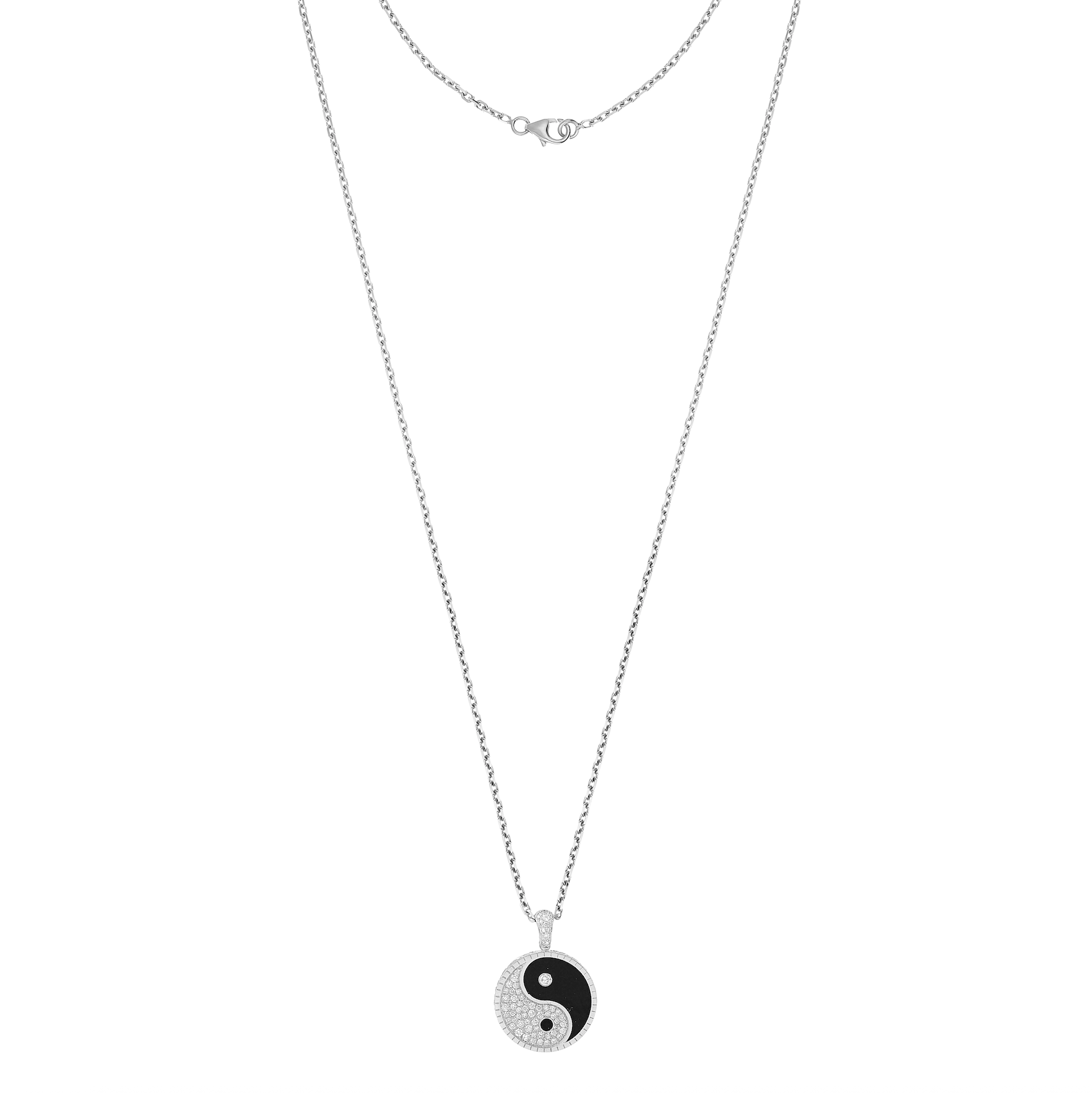 Yin Yang Large Necklace Silver