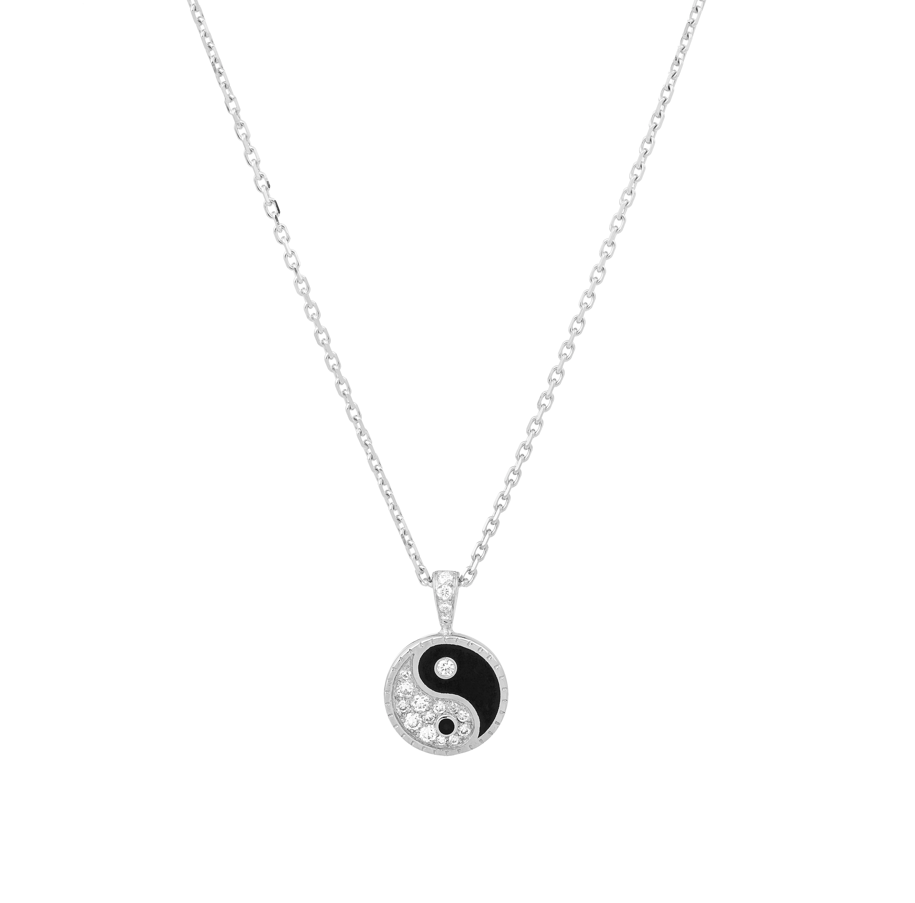 Yin Yang Small Necklace Silver