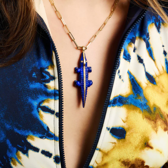 Croco Pendant Lapis