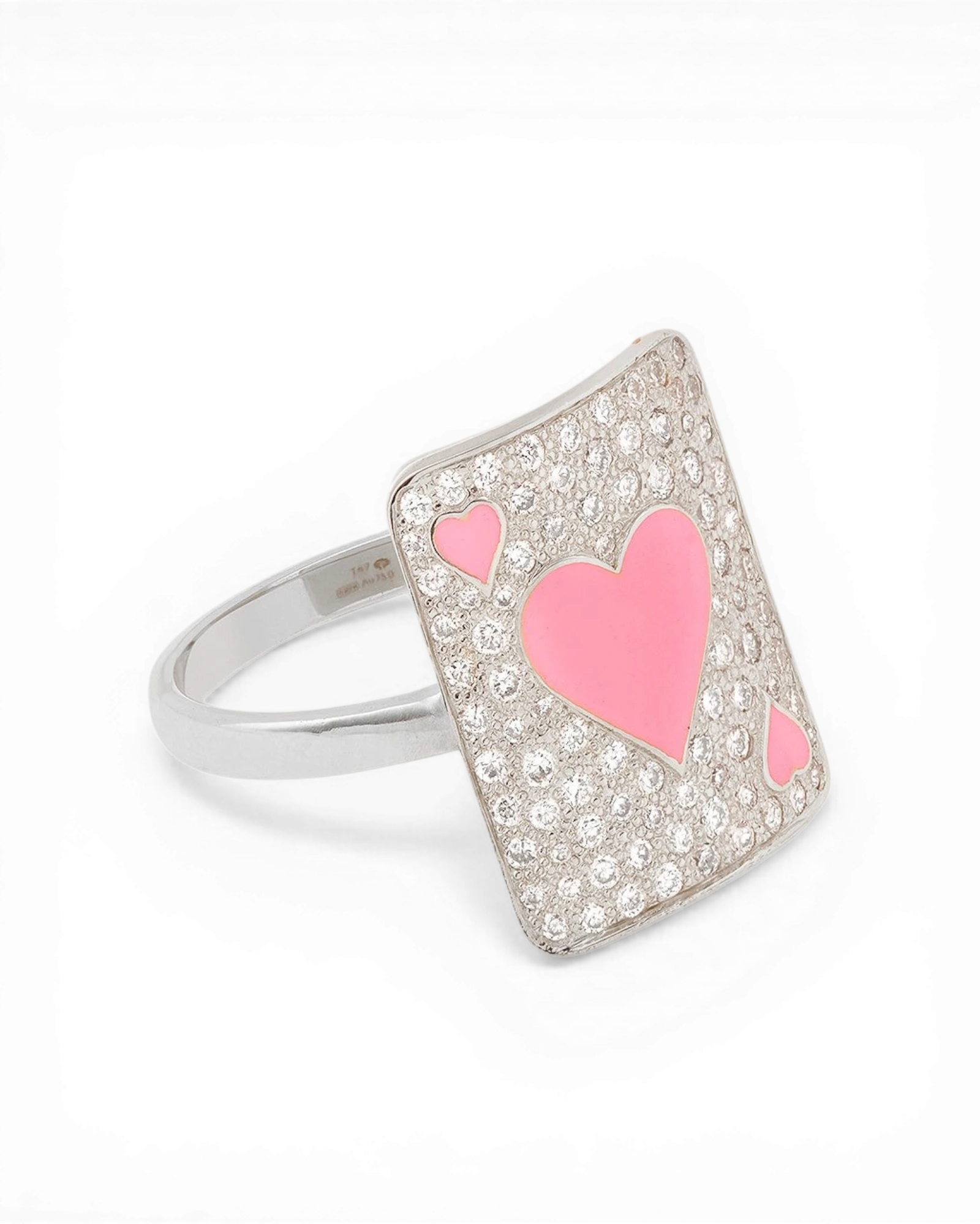Pinky Bubble Soul Ring White Gold