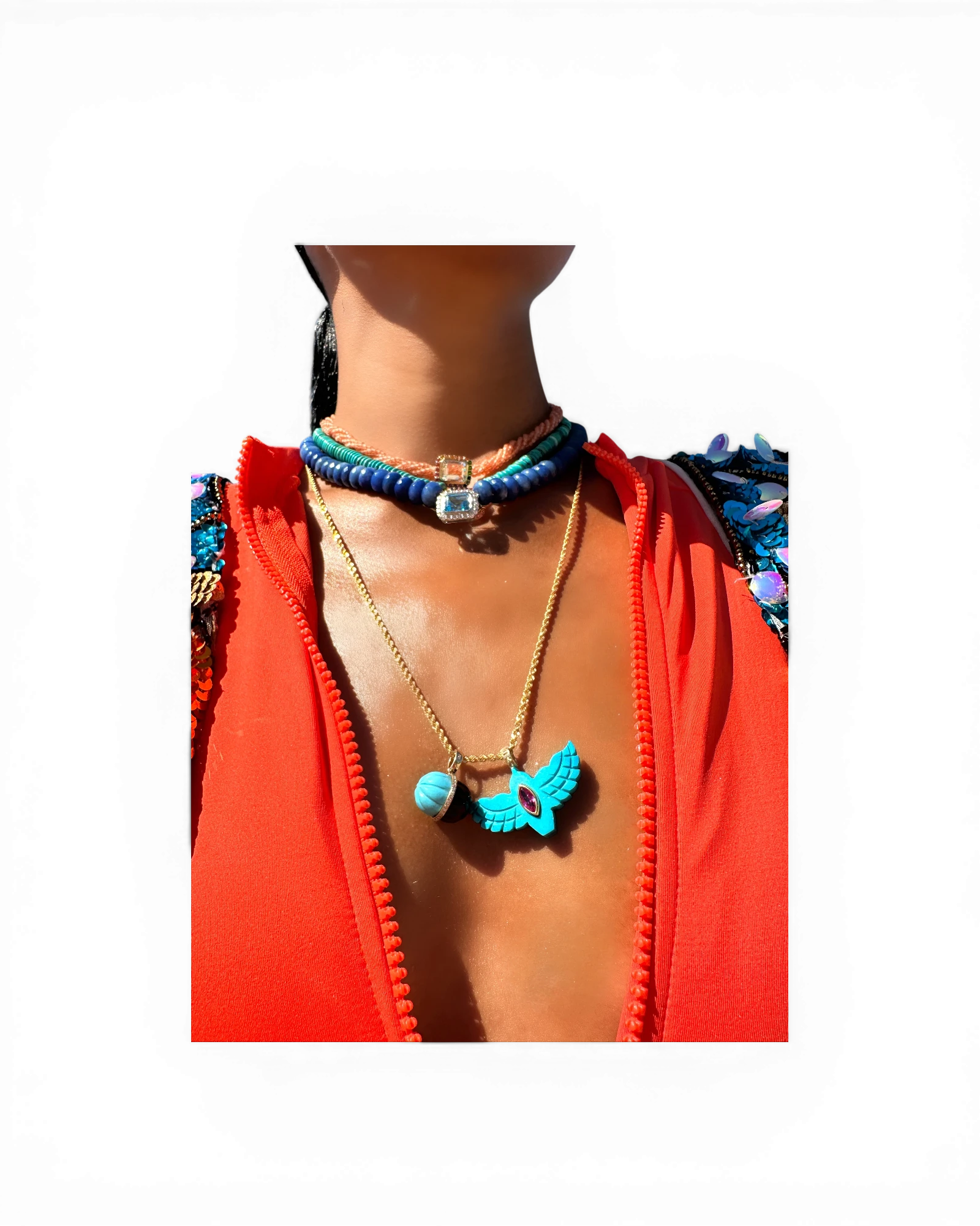 Pendant Bird Turquoise