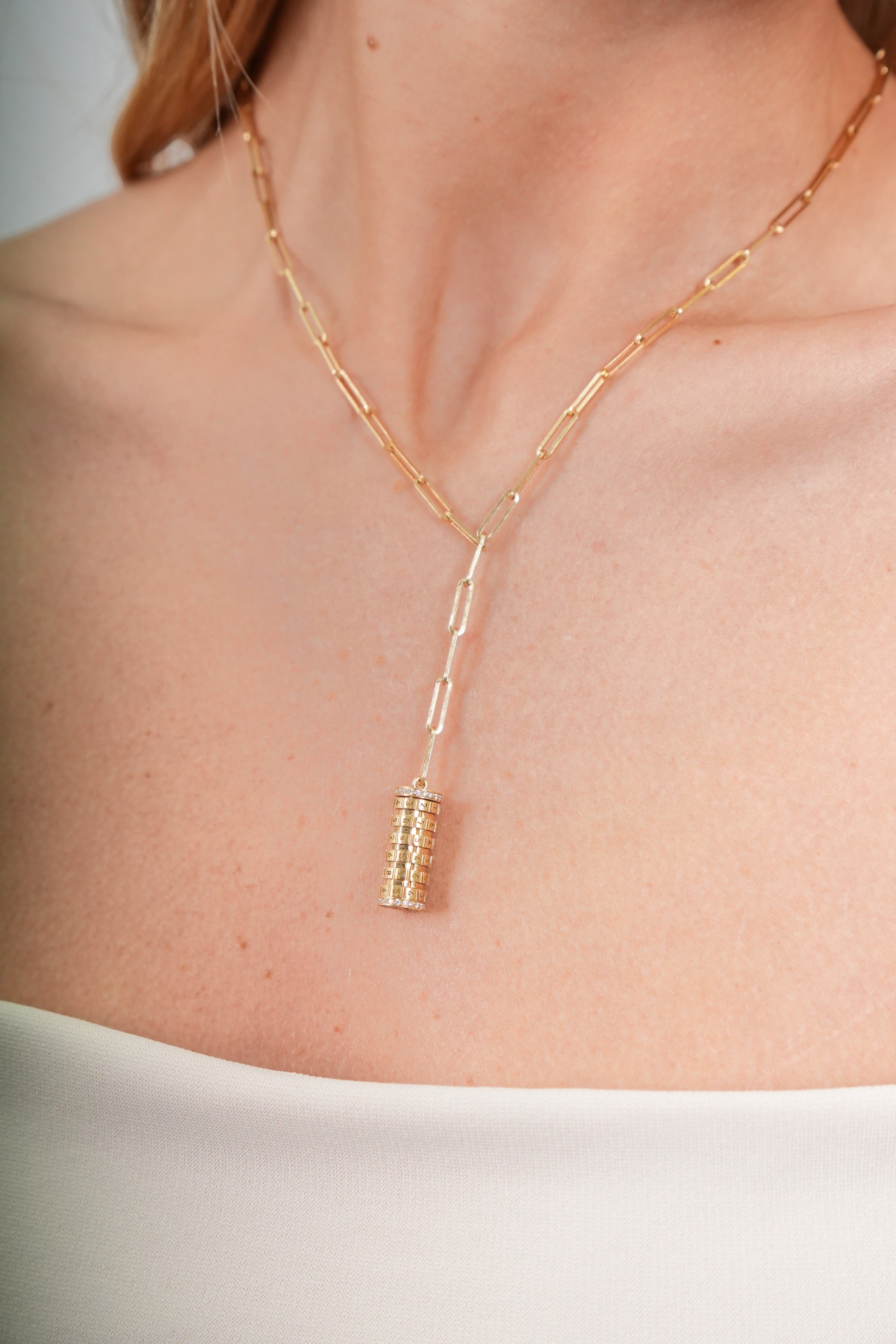 Necklace Numbers Yellow Gold