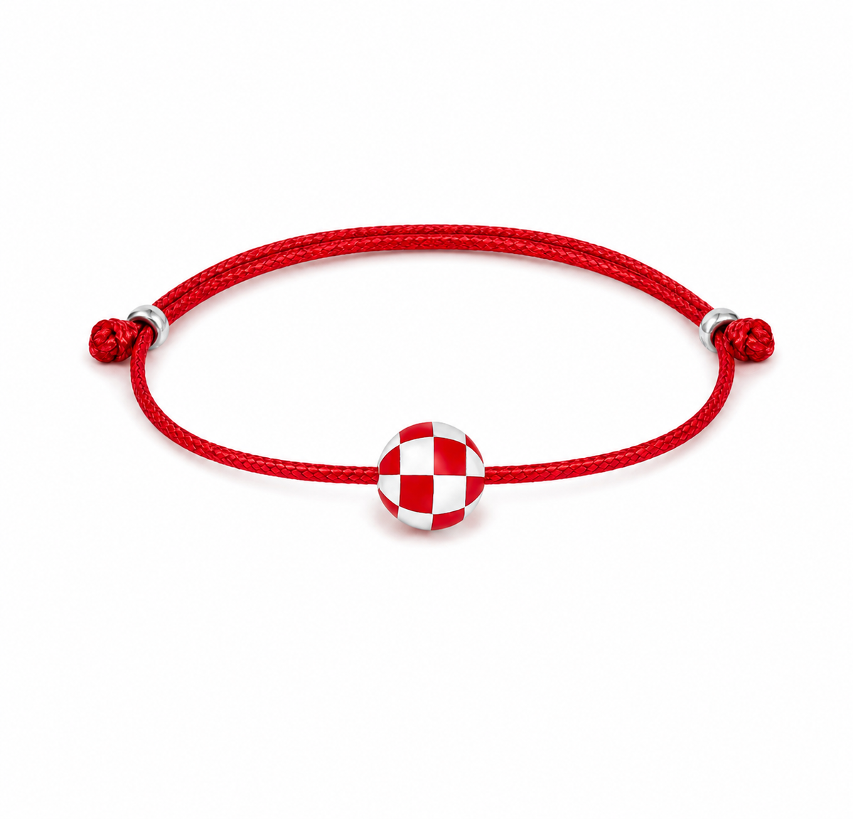 Argent Mini Globe Armband rot