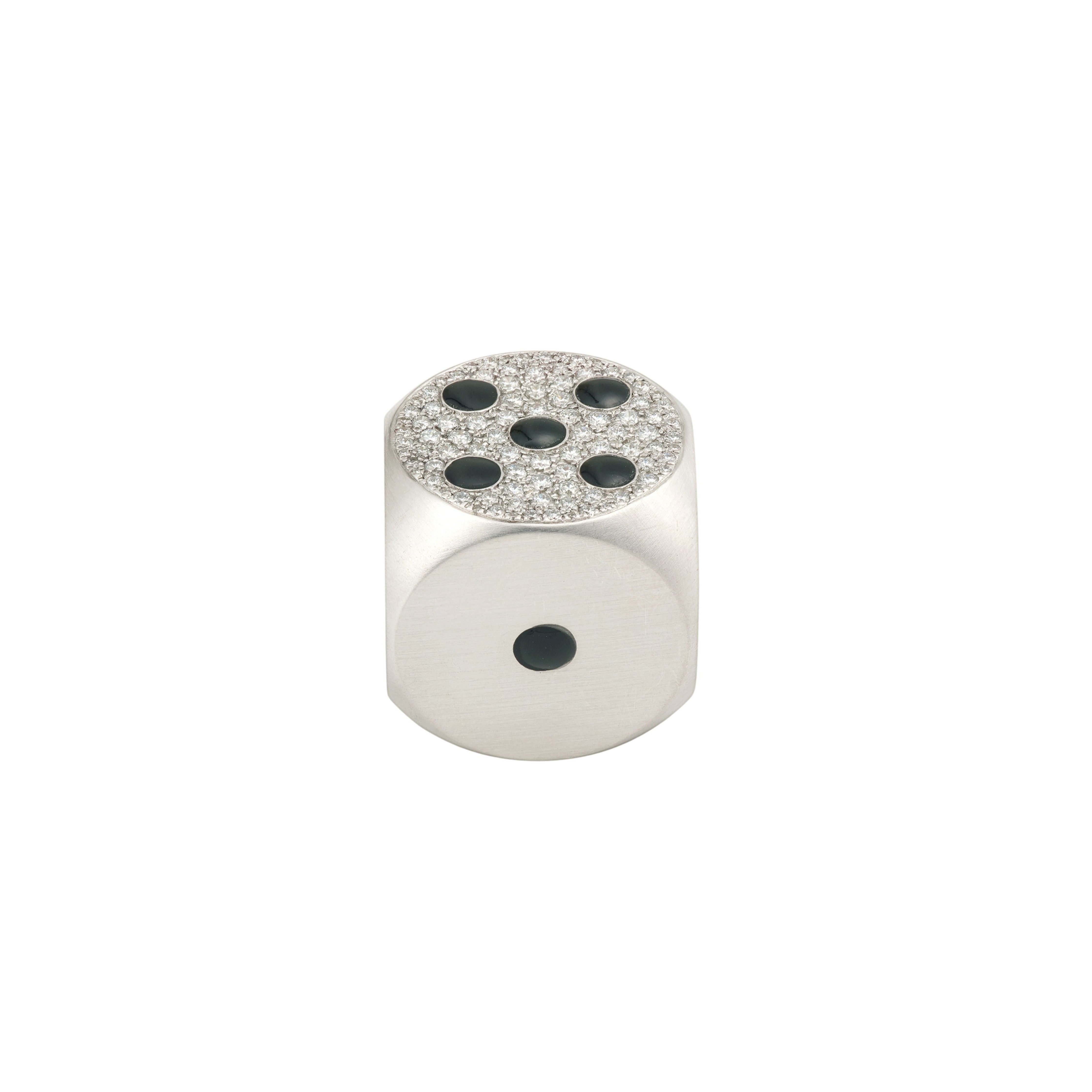 Mini Hazard Ring White Gold