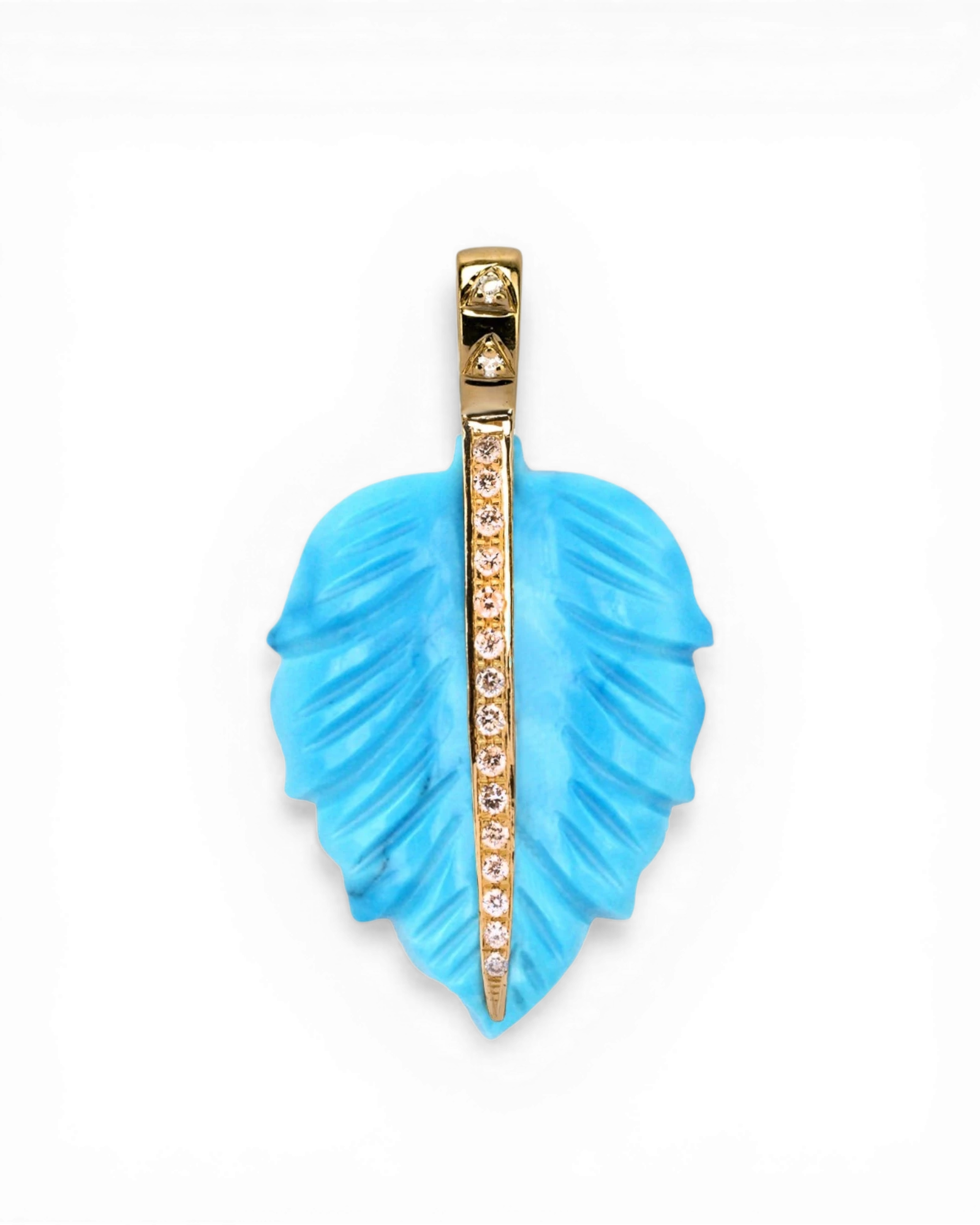 Pendant Flowerleaf Turquoise