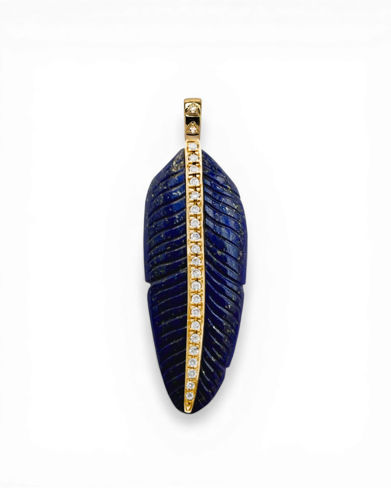 Feather Pendant Lapis Lazuli