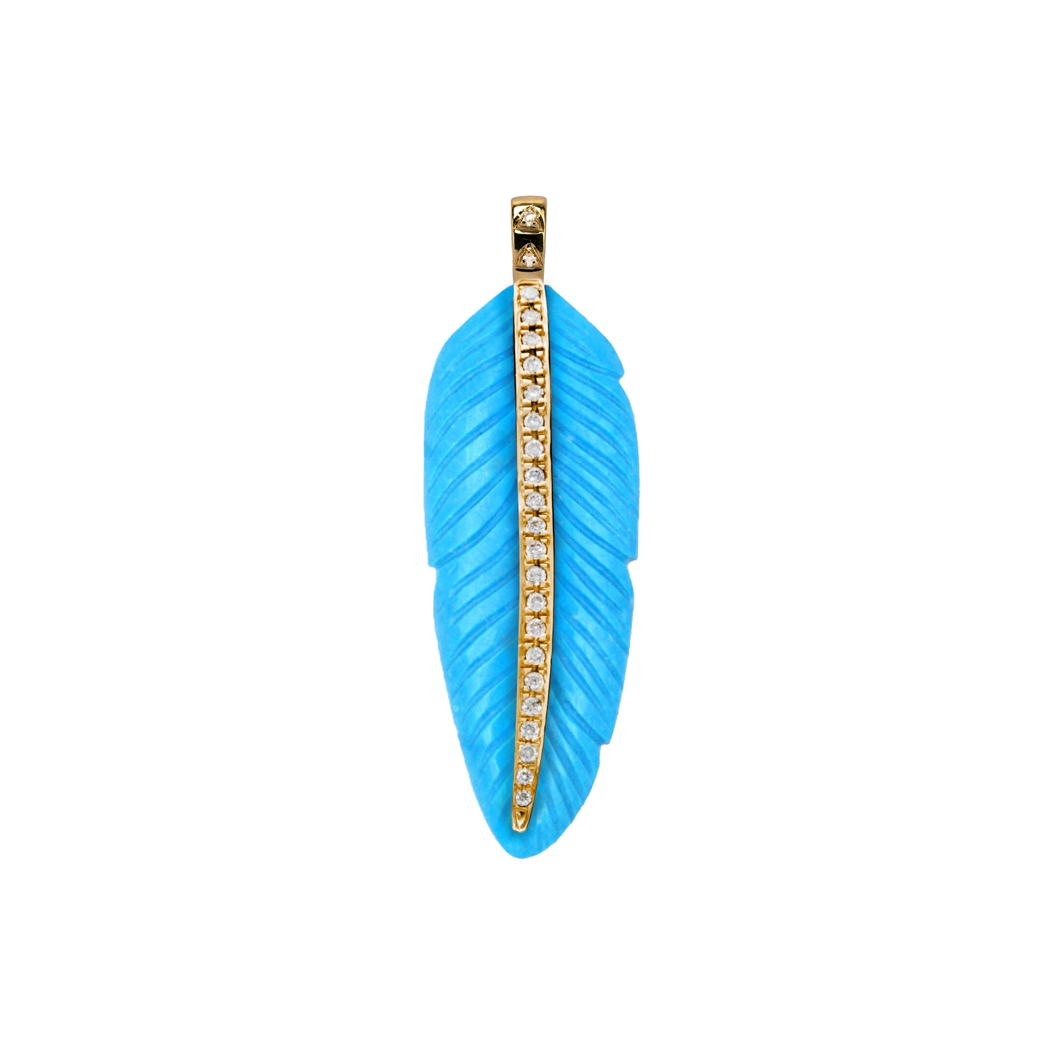 Feather Pendant Turquoise