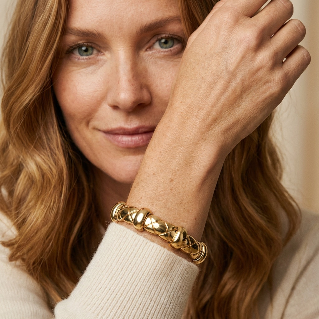 Cadoro Bracelet with Diamond Pattern