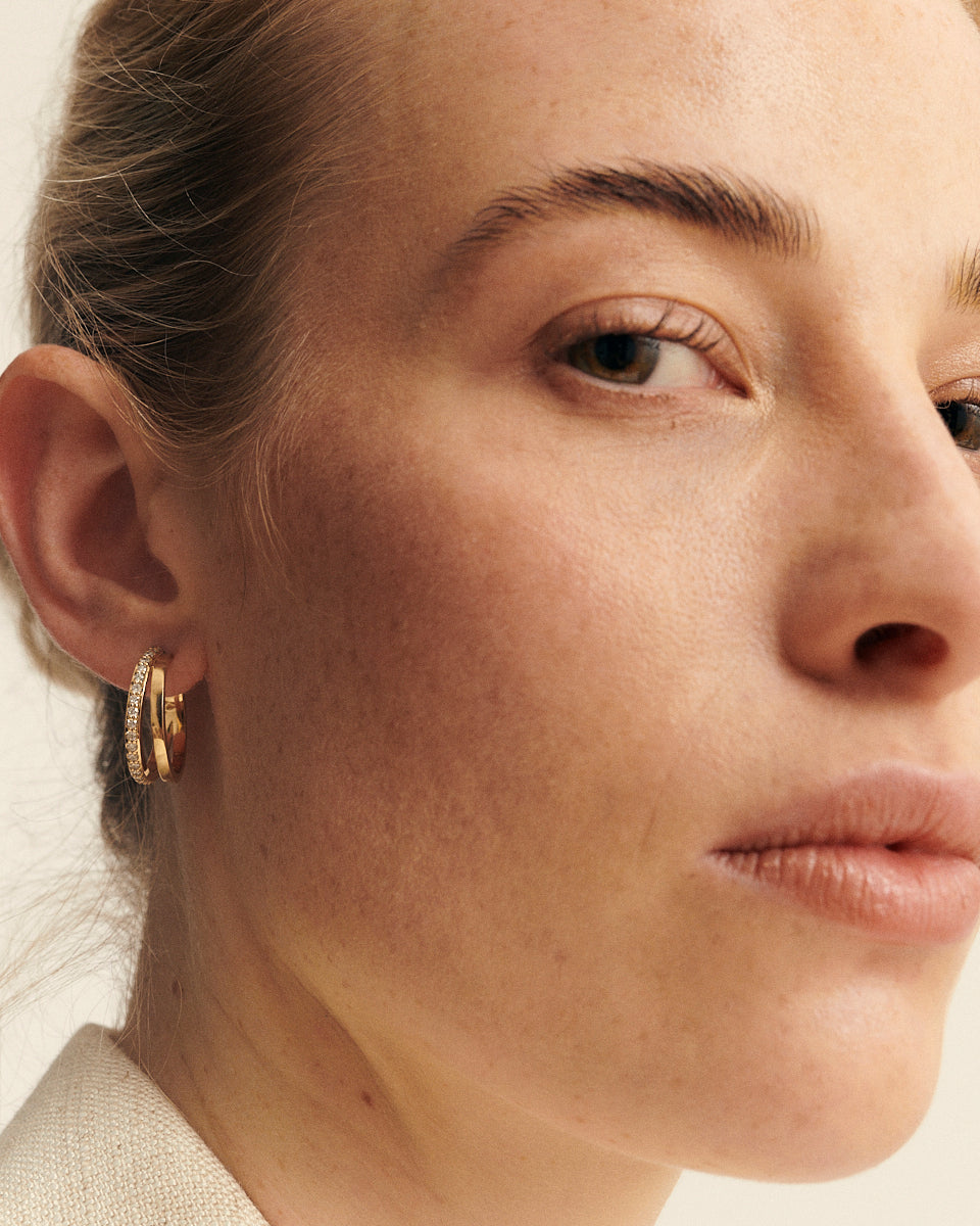 Synergy Diamonds Creole Earrings Gold