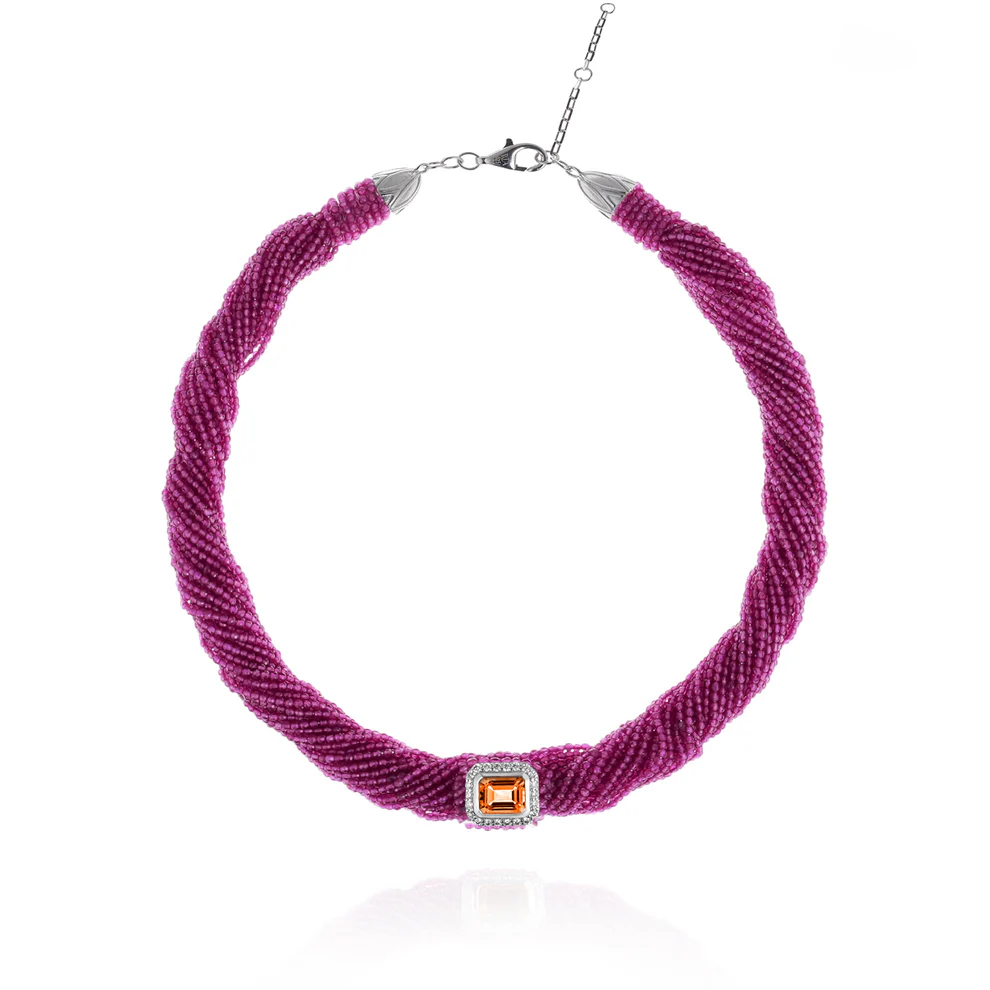 Tornado Ruby Necklace - Madeira Citrine