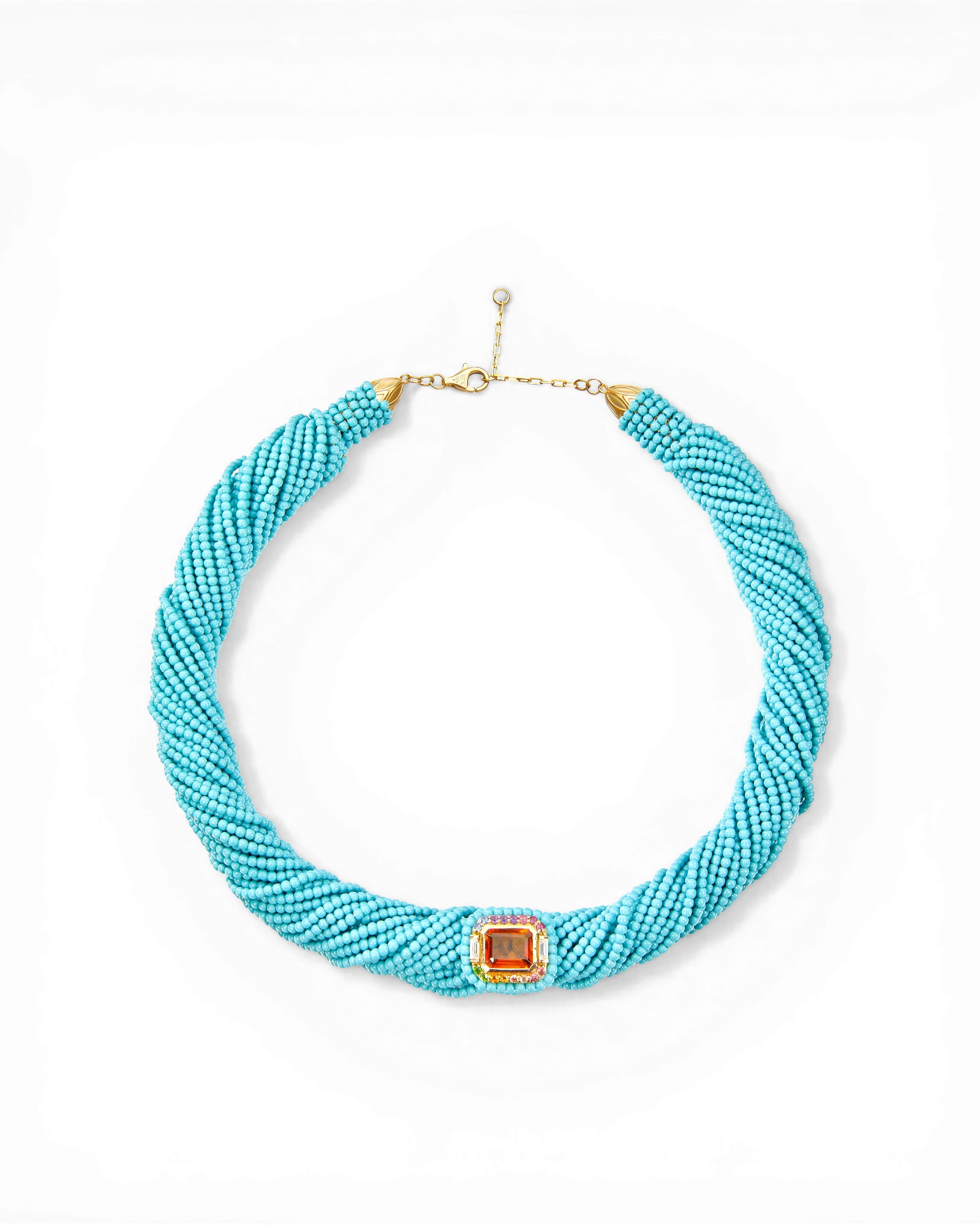 Tornado Turquoise Necklace - Madeira Citrine