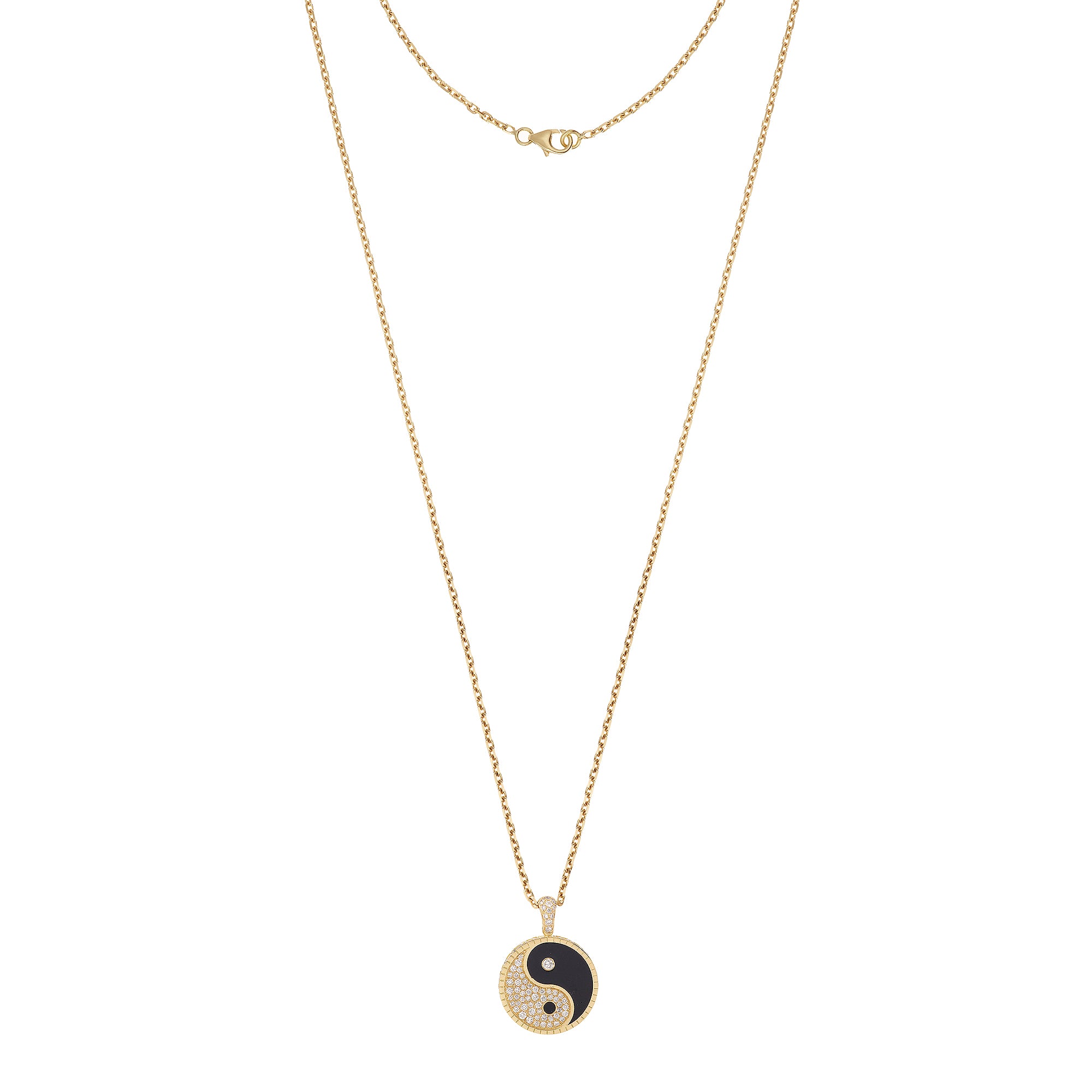 Ying Yang Large Necklace Gold