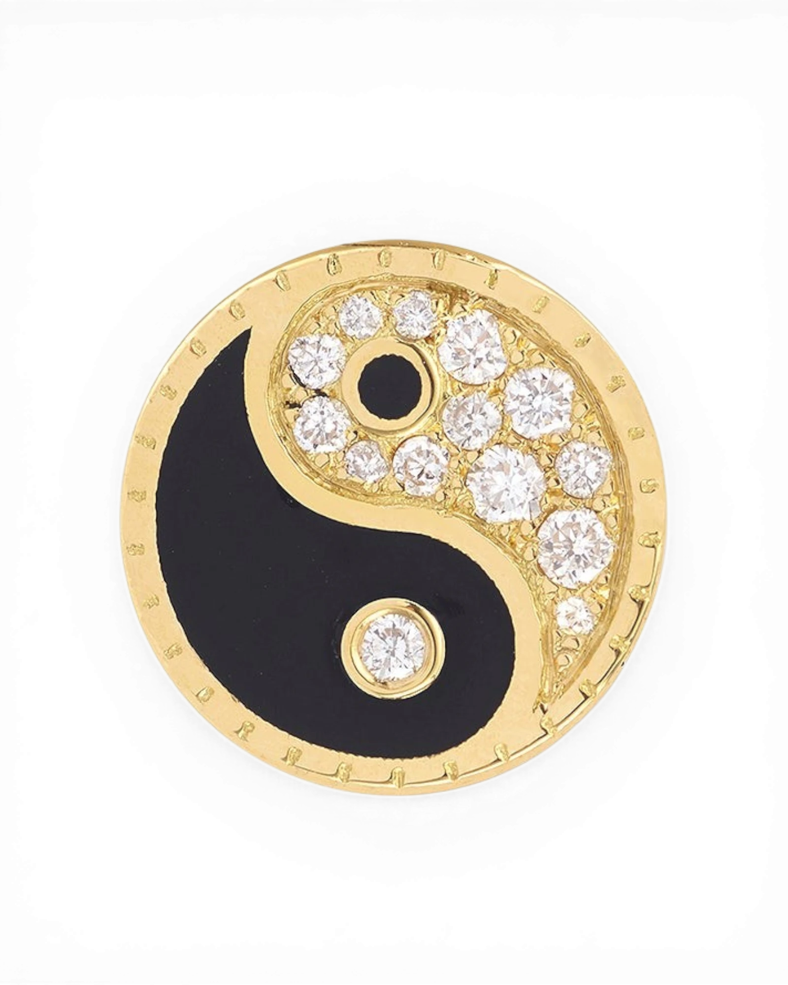 Yin Yang Earring Yellow Gold
